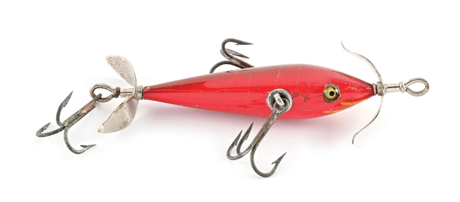 VERY EARLY SOUTH BEND MINNOW IN RED (1 of 4)