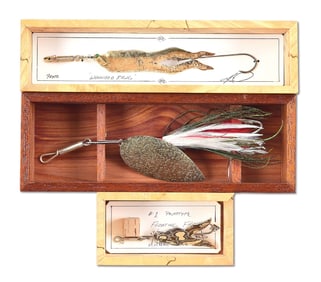 3 ROBERT M BAIRD LURES IN BOXES