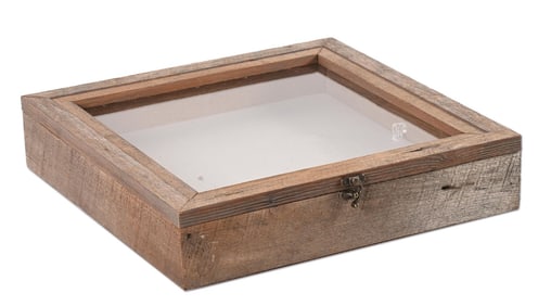 SMALL RUSTIC BARNWOOD DISPLAY CASE