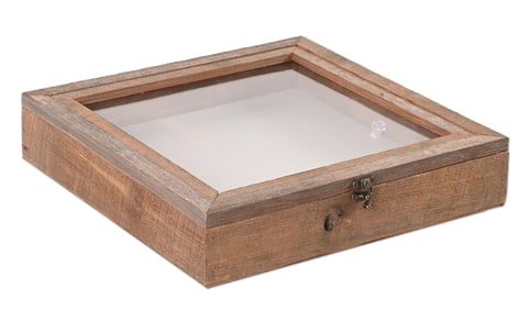 SMALL RUSTIC BARNWOOD DISPLAY CASE