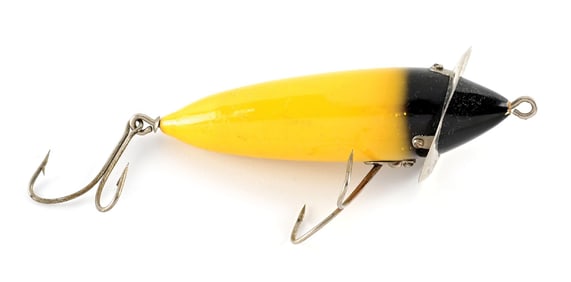 HEDDON 210 SURFACE LURE YELLOW BLACK HEAD