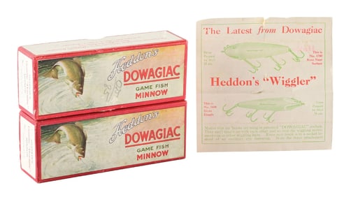2 HEDDON TALL RED-BORDER BOXES & A PAPER