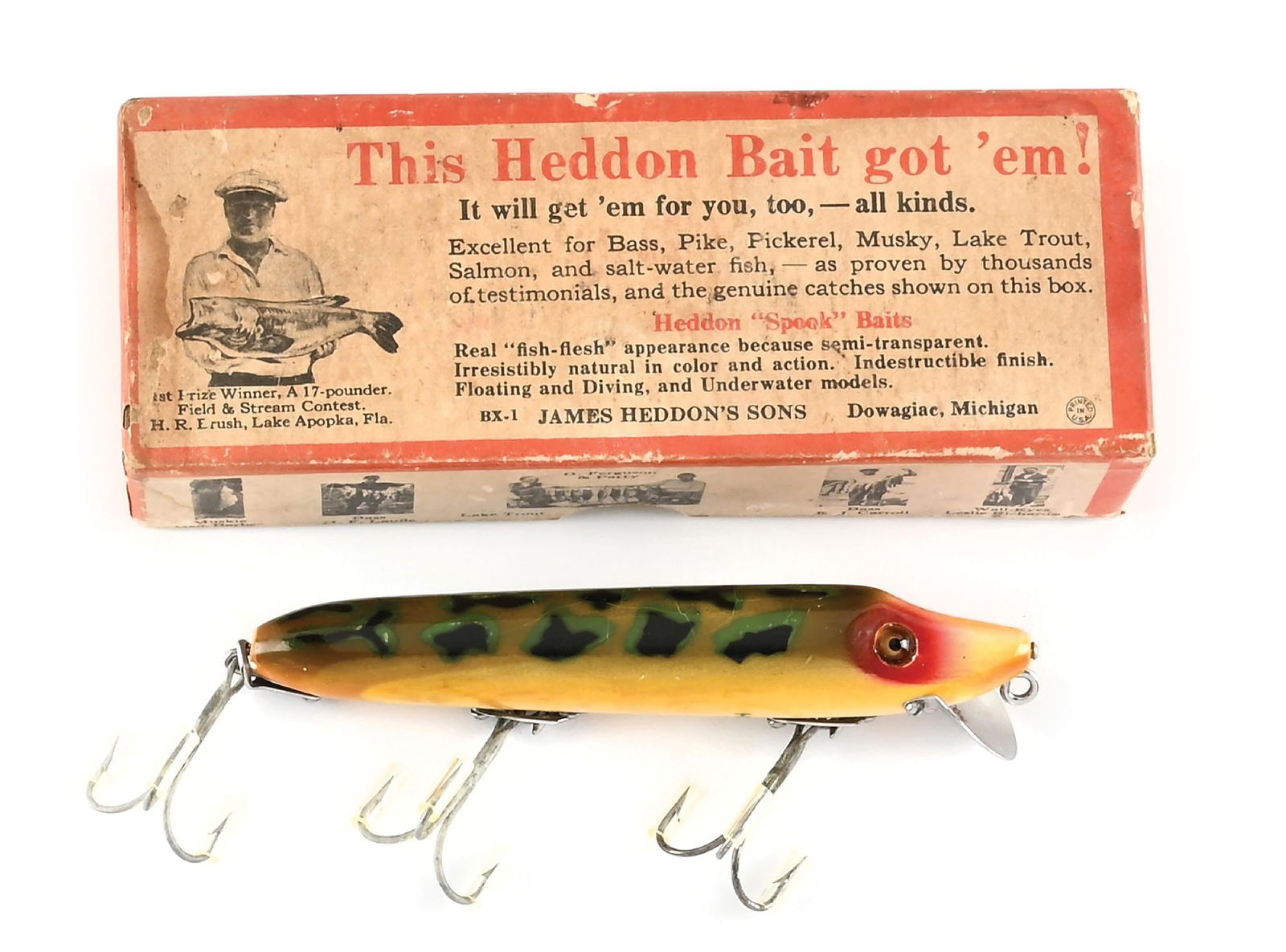 HEDDON VAMP IN BROWN FROG (1 of 7)