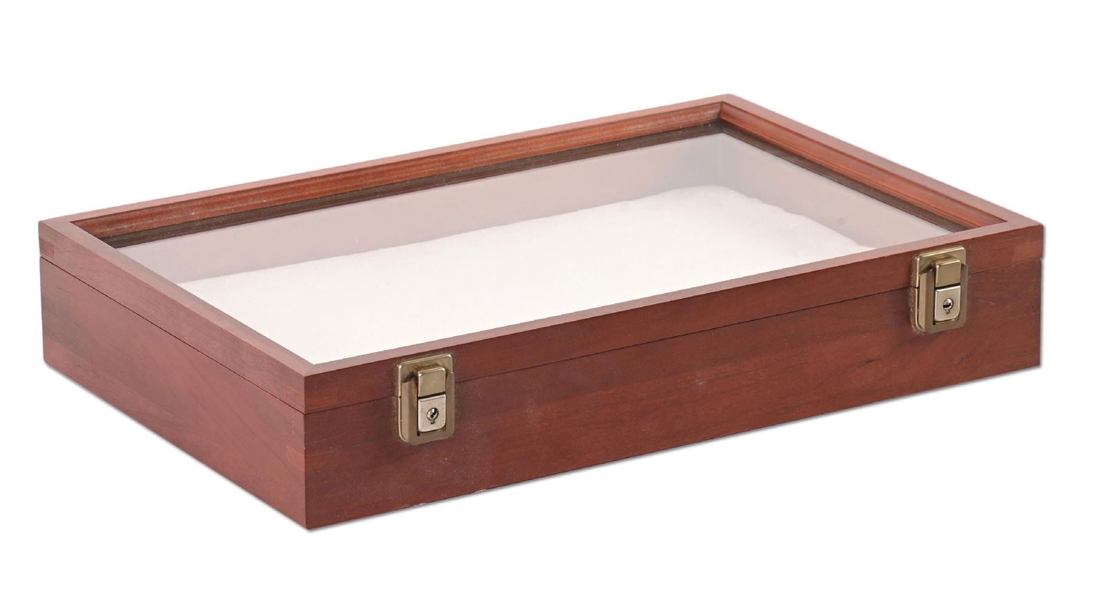 SMALL CHERRY WOOD DISPLAY CASE (1 of 2)