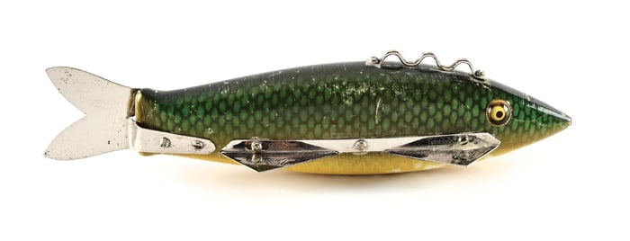 HEDDON FOUR POINT DECOY IN GREEN SCALE