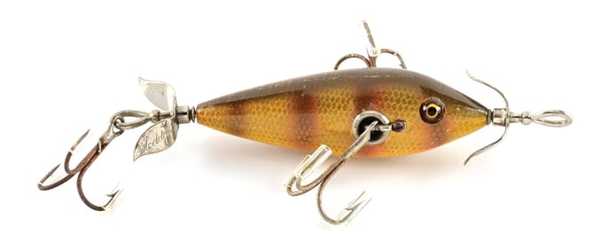 HEDDON 109A MINNOW IN YELLOW PERCH SCALE