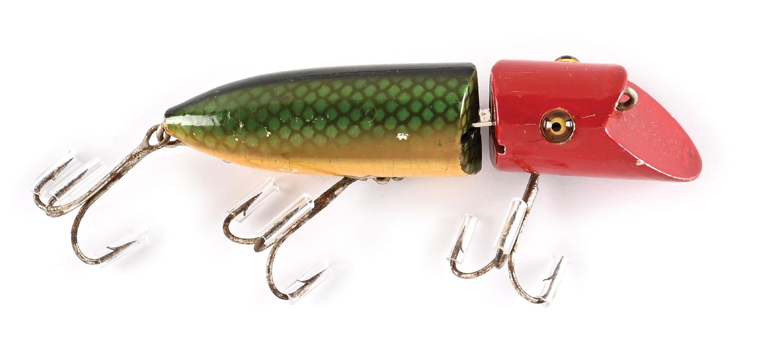 RED HEAD GREEN SCALE HEDDON ZIG WAG (1 of 5)