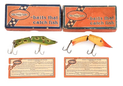 TWO BOXED SHAKESPEARE DARTING SHRIMP