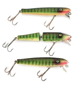 3 NICE COLOR PAW PAW PIKE LURES