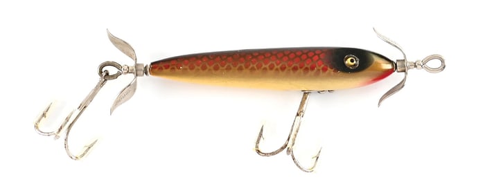 HEDDON BABY TORPEDO IN RED SCALE