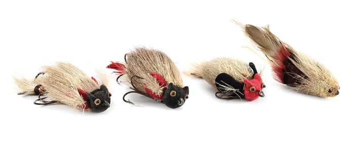 FOUR UNCATALOGUED SHAKESPEARE FLYROD MICE