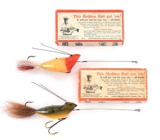 PAIR OF BOXED HEDDON WEEDLESS WIDOWS