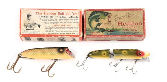 HEDDON SWIMMING VAMP & BASSER IN BOXES