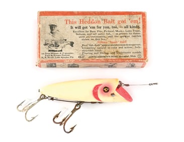 HEDDON SALMON BASSER WHITE RED GILL