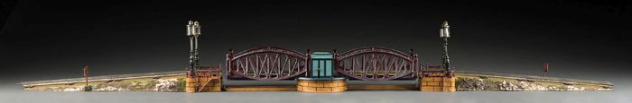 MARKLIN O GA. HAND-PAINTED CLOCKWORK TWIST BRIDGE