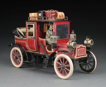SCARCE GERMAN CARETTE TIN LITHO WIND-UP CARIOLET AUTOMOBILE