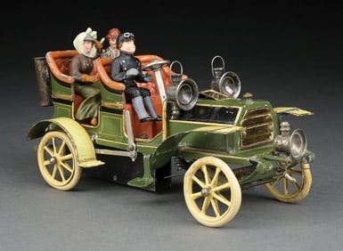 MARKLIN CAT. REF. 5206 HAND-PAINTED CLOCKWORK OPEN 4-SEAT TOURING CAR