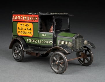 PRE-WAR ENGLISH TIN LITHO WIND-UP CARTER PATERSON TRUCK BY WELLS