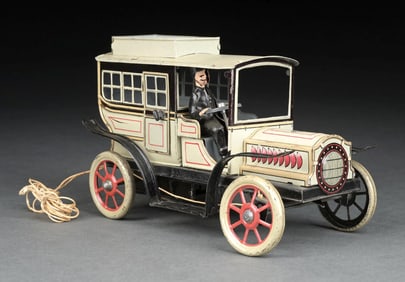 GUNTHERMANN TIN LITHO CLOCKWORK-POWERED LIMOUSINE