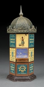 PRE-WAR FRENCH TIN LITHO CHOCOLAT MENIER BANK