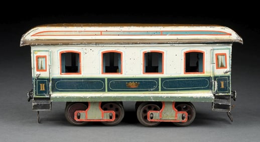 MARKLIN I GA. HAND-PAINTED KAISER TRAIN PASSENGER COACH IN BLUE & WHITE