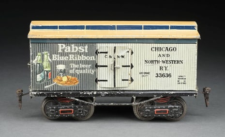 MARKLIN I GA. HAND-PAINTED PABST BLUE RIBBON BEER CAR