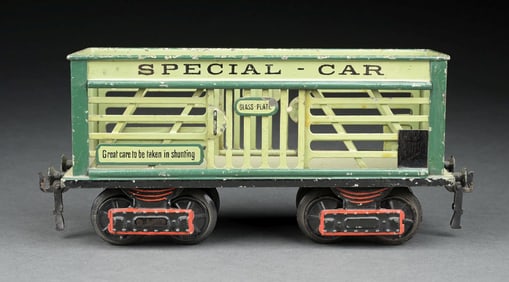 MARKLIN 1 GA. HAND-PAINTED SPECIAL GLASS CARRYING CAR