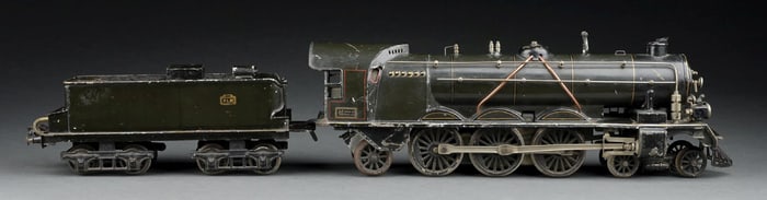 RARE MARKLIN HAND-PAINTED AMERICAN MARKET HIGH VOLTAGE ELECTRIC POWERED 4-6-2 PLM IN GREY