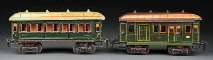 LOT OF 2: MARKLIN I GA. HAND-PAINTED CARS