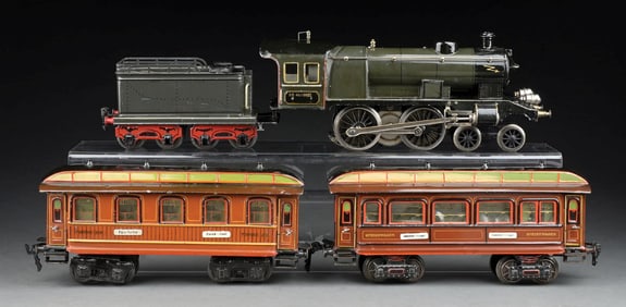 MARKLIN I GA. LOCOMOTIVE & TENDER W/ 2-CAR TRAIN SET