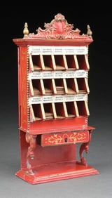 MARKLIN CAT. REF. 2093 HAND-PAINTED TICKET STAND W/ INSCRIPTIONS FOR AMERICAN MARKET