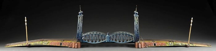 MARKLIN CAT. REF. 2069 II GA. HAND-PAINTED SIMULATED LIFT BRIDGE