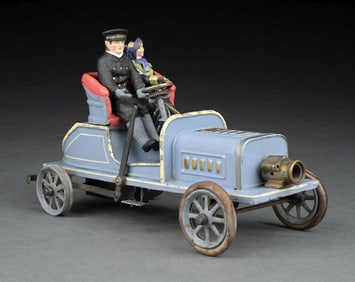 BING HAND-PAINTED CLOCKWORK OPEN 2-SEAT TOURING CAR