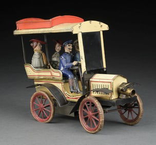 GERMAN CARETTE TIN LITHO CLOCKWORK TOURING AUTOMOBILE