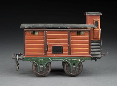 MARKLIN HAND-PAINTED BOX CAR W/ GUARDHOUSE