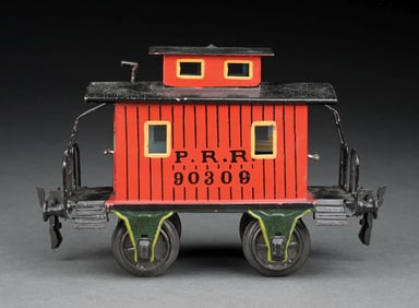 MARKLIN I GA. HAND-PAINTED PRR CABOOSE IN RED