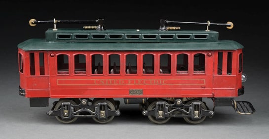 VOLTAMP II GA. UNITED ELECTRIC 8-WHEEL TROLLEY W/ CLOSED ENDS
