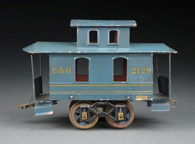 VOLTAMP II GA. B&O NO. 2129 FOUR-WHEEL CABOOSE IN LIGHT BLUE
