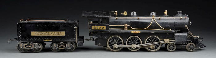 BOUCHER STANDARD GA. NO. 2222 LOCOMOTIVE & TENDER