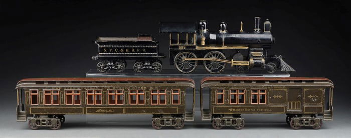 PRATT & LETCHWORTH CAST IRON FLOOR TRAIN SET