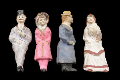 LOT OF 4: MOST LIKELY GERMAN-MADE SITTING COMPOSITION FIGURES