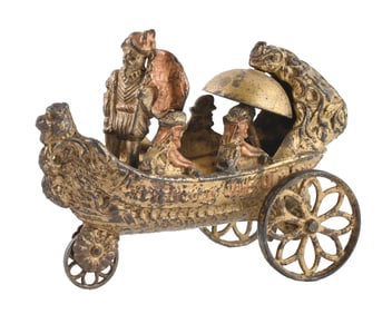 CAST IRON J.E. STEVENS COLUMBUS BELL TOY