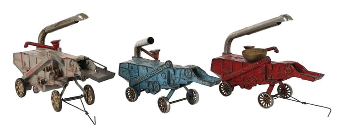 LOT OF 3: ARCADE MCCORMICK DEERING THRESHERS