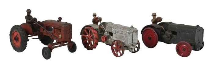 LOT OF 3: ARCADE MFG. FARM TRACTORS