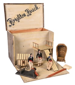 EARLY WOODEN BRIGHTON BEACH WOODEN FIGURE SET