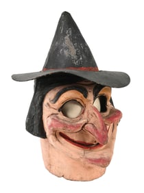 HALLOWEEN PRESSED CARDBOARD WITCH LANTERN