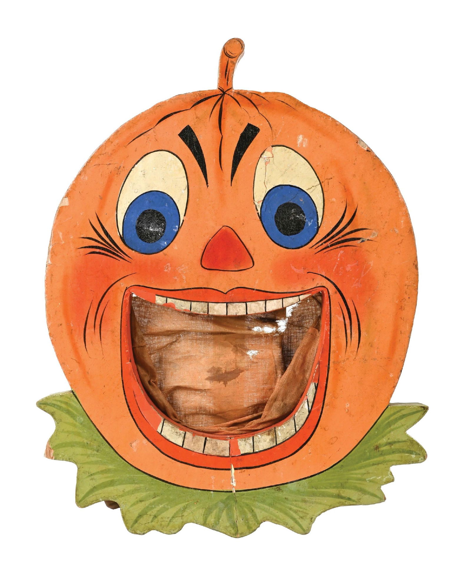 WOODEN HALLOWEEN PUMPKIN BEAN BAG TOSS GAME W/ STAND (1 of 2)