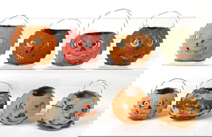 COLLECTION OF 8: HALLOWEEN JACK-O-LANTERNS