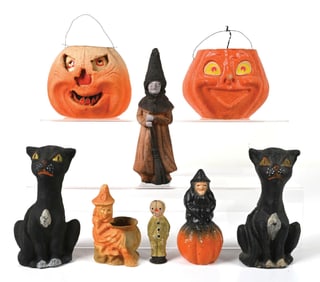 COLLECTION OF 8: PULP & PRESSED HALLOWEEN PIECES