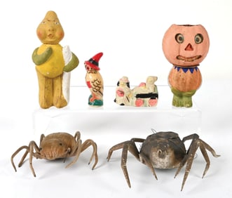 LOT OF 6: SPIDER & VEGETABLE MAN HALLOWEEN PIECES